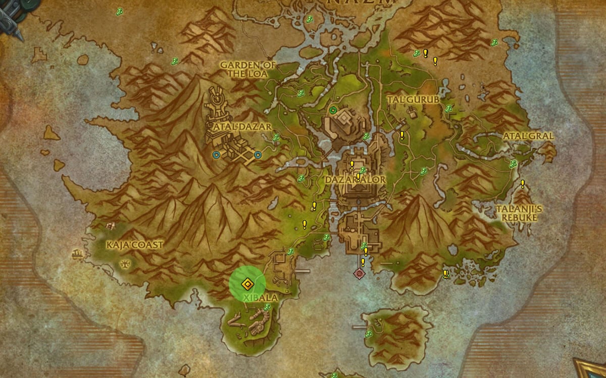 Motherlode! Entrance Location Map